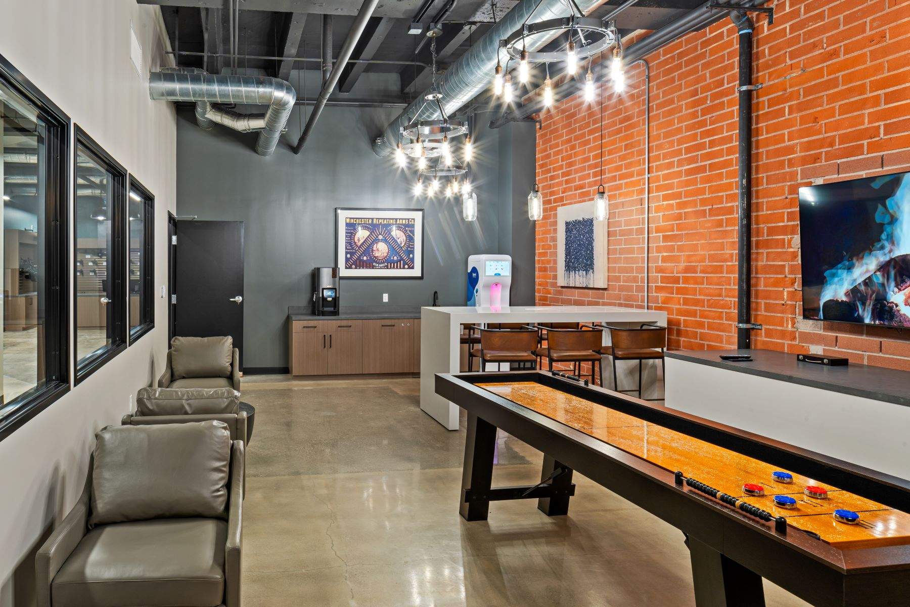 The Range LA - Lounge with shuffleboard